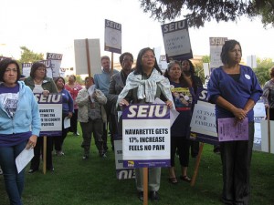 Fresno County workers at rally