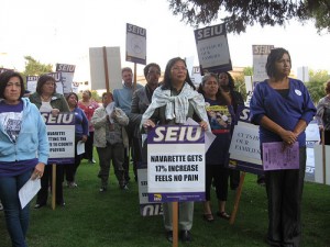 Fresno County workers at rally