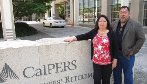 Rachel and Bob at CalPERS meeting May 15, 2012