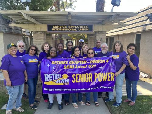 Retiree members in Region 4 together at the SEIU 521 Fresno office